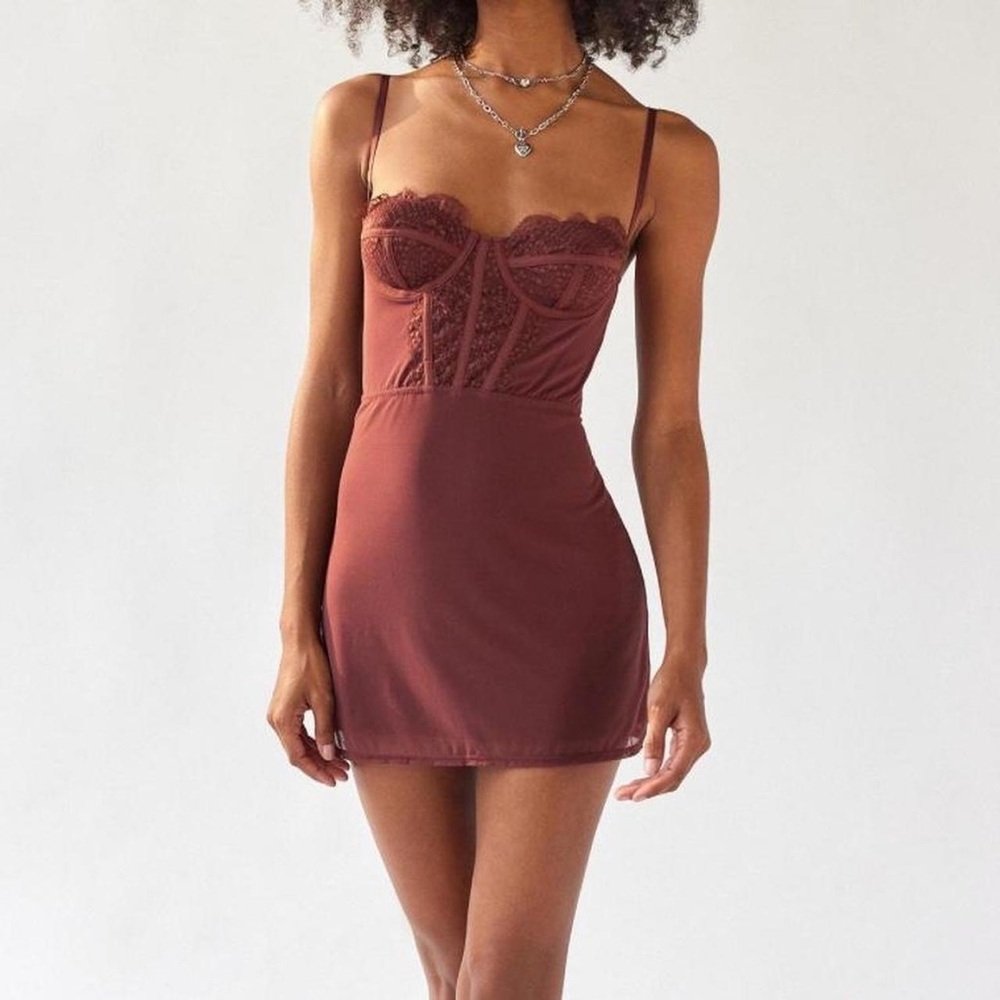 Urban Outfitters Brown Corset Dress